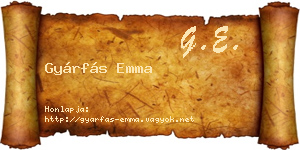 Gyárfás Emma névjegykártya